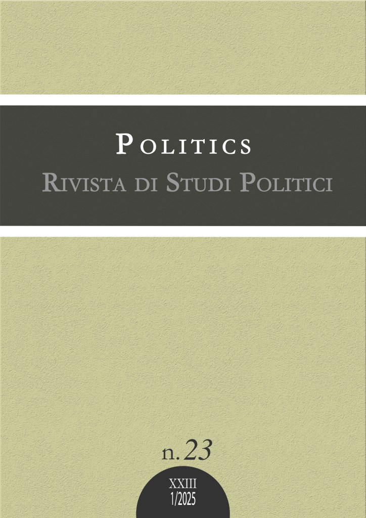 Copertina della rivista 'Politics - Rivista di Studi Politici', numero 23 (1/2025).